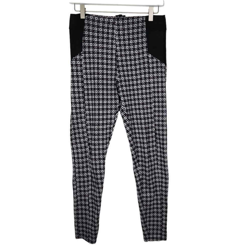 RIVER ISLAND Pants‎ Womens US 6 UK 10 Black Thick Leggings Stretch Academia